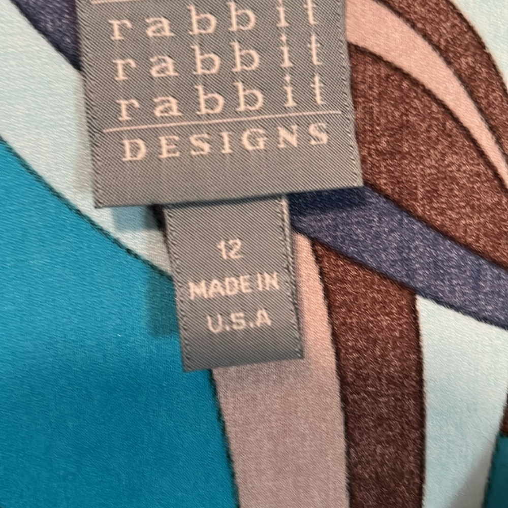 Rabbit Rabbit Rabbit Designs Abstract Dress Size 12 - Picture 2 of 3